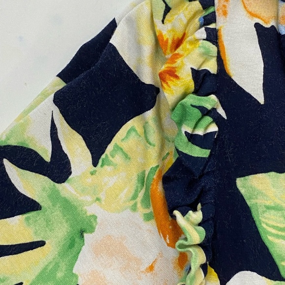 Lauren Ralph Lauren Tropical Floral Jersey Knit Belted Top Plus‎ Size XXL - Picture 9 of 14